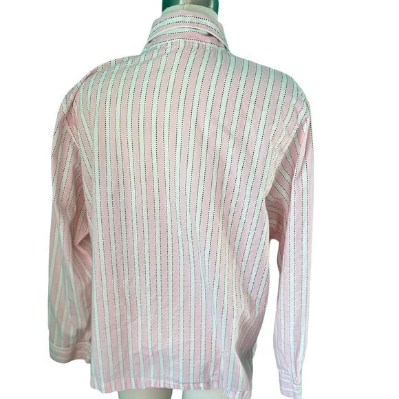 EUC Victoria's Secret Long Sleeve Pink Cotton Striped Pajama Top Size XL - Picture 3 of 4